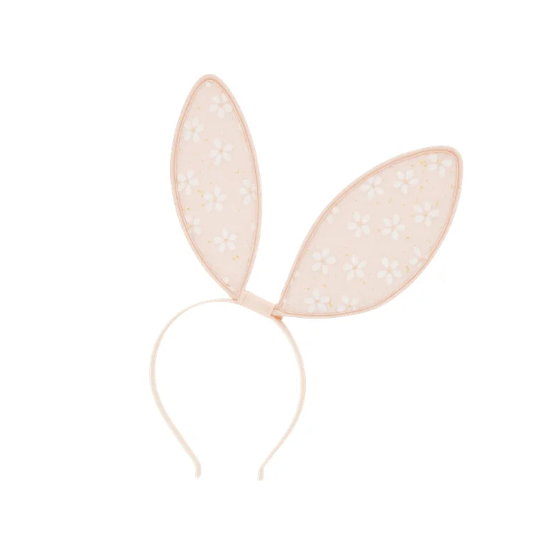 Hasenohren Alice-Haarreif Ivy Blush Petal in Pastellrosa mit Blütenmuster