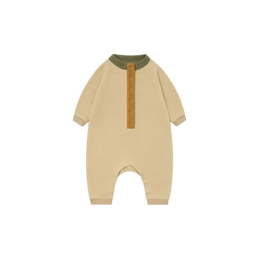 Organic Zoo High Neck Onesie Fossil Fleece Kragen