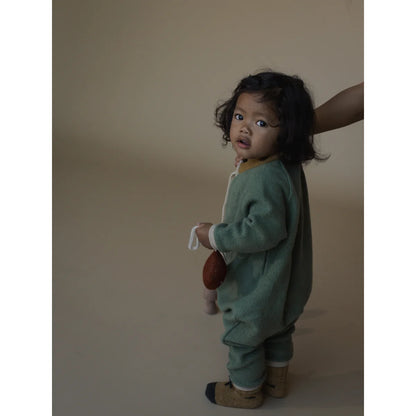 High Neck Onesie | Pine Fleece