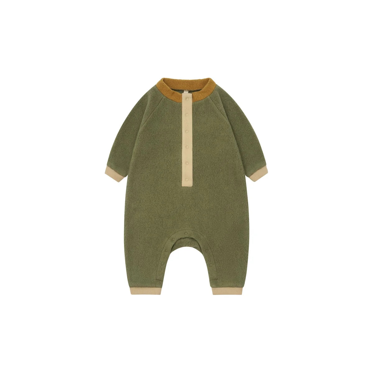 Organic Zoo High Neck Onesie Pine Fleece Kragen