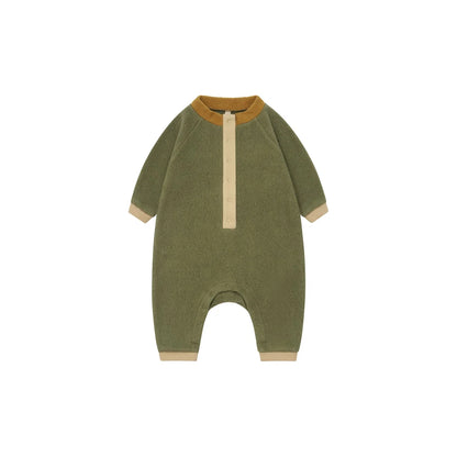 Organic Zoo High Neck Onesie Pine Fleece Kragen