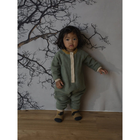 High Neck Onesie | Pine Fleece