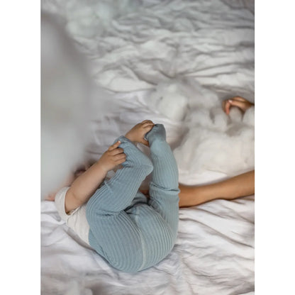 Collants Hippy avec pieds et bretelles | Misty Blue