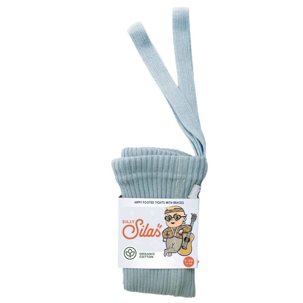 Collants Hippy avec pieds et bretelles | Misty Blue