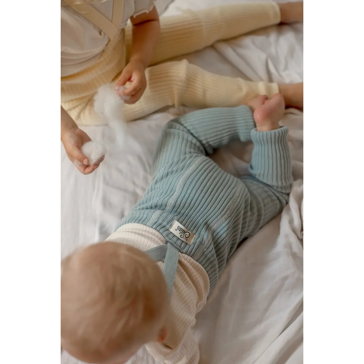Collants Hippy avec pieds et bretelles | Misty Blue