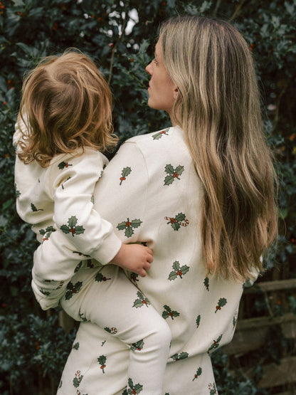 Pyjama slim adulte | Houx de Noël