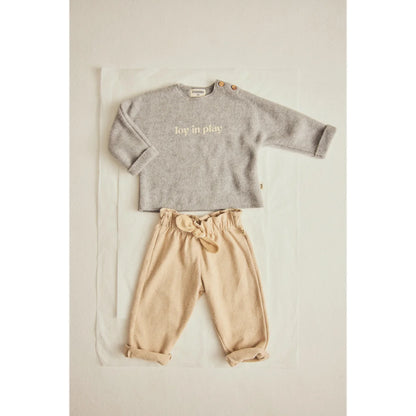 Cozmo Babyhose Sicilia in Stone mit Cordschleife am Bund