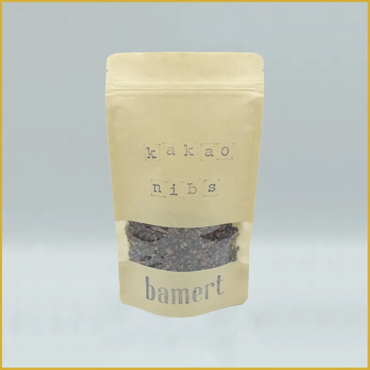 Stand-up Beutel mit Kakao Nibs für leckeren Kakao Genuss bei Kakao Nibs