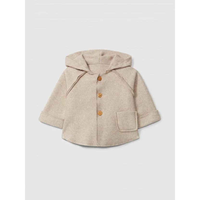 Snug Kapuzenjacke Fleece in Beige – Ansicht 1