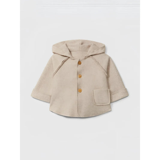 Snug Kapuzenjacke Fleece in Beige – Ansicht 1