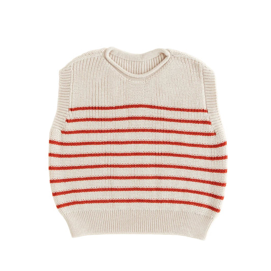 Kids Vest Harvey | Cream + Red