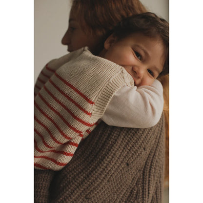 Kids Vest Harvey | Cream + Red