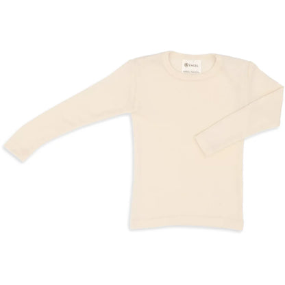 Helles beiges Kinder Longsleeve mit Rundhalsausschnitt aus weichem Stoff
