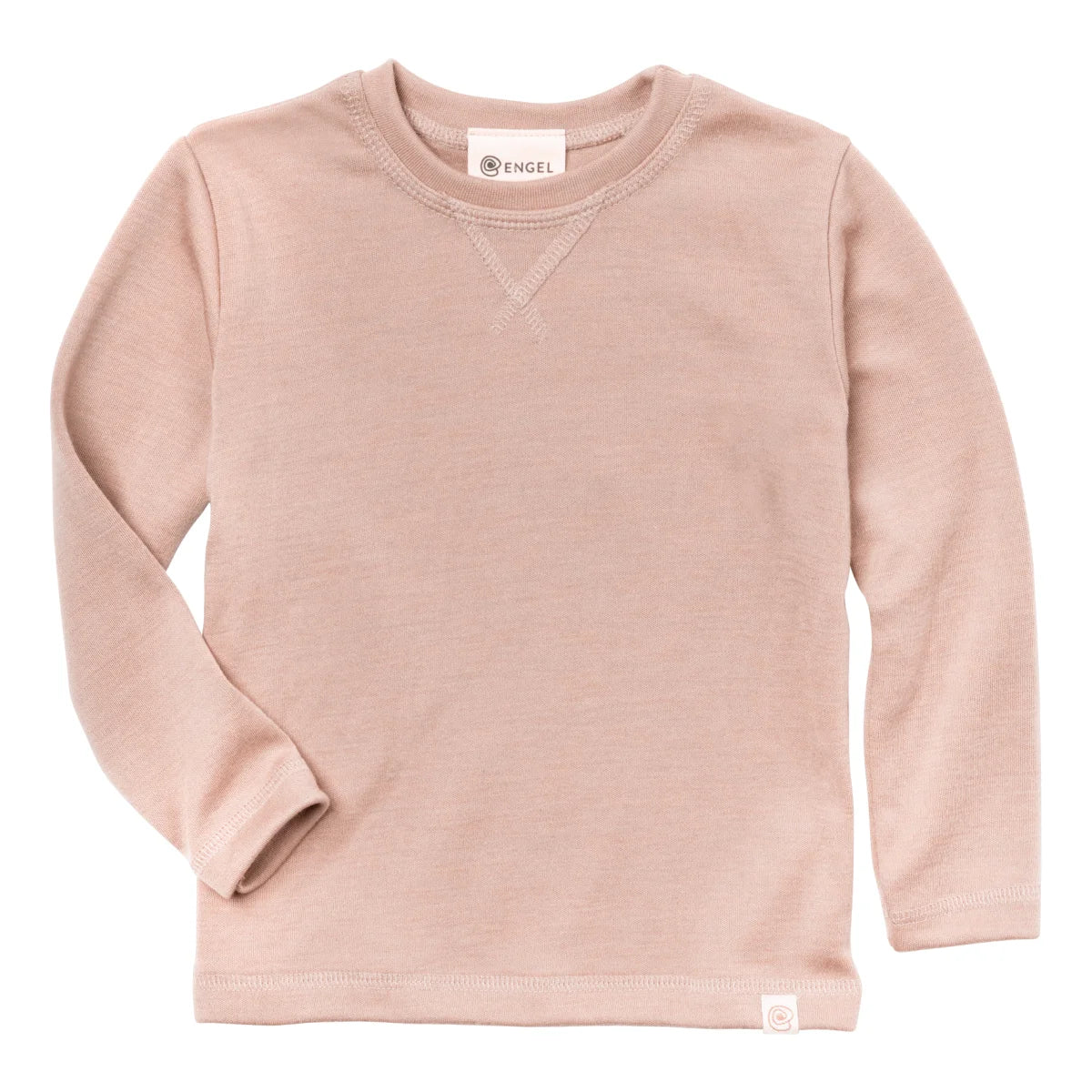 Engel Kinder-Sweatshirt aus Merinowolle und Seide in Dustyrose