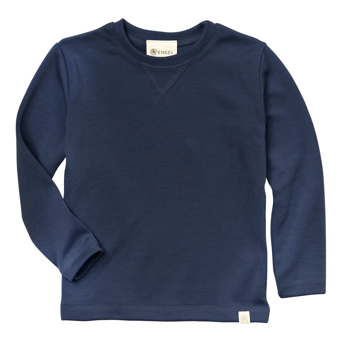 Engel Kinder-Sweatshirt aus Merinowolle und Seide in Marine