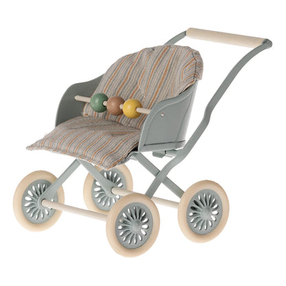 Maileg Kinderwagen Babymaus Blau