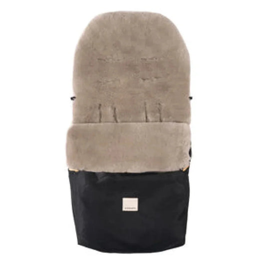 Beige und schwarzer Kinderwagen Fusssack Puffmuff von Toast für eine stilvolle Nutzung