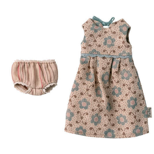 Kleid Grösse 2: zartes beiges Blumenkleid mit Spitze, Größe 2