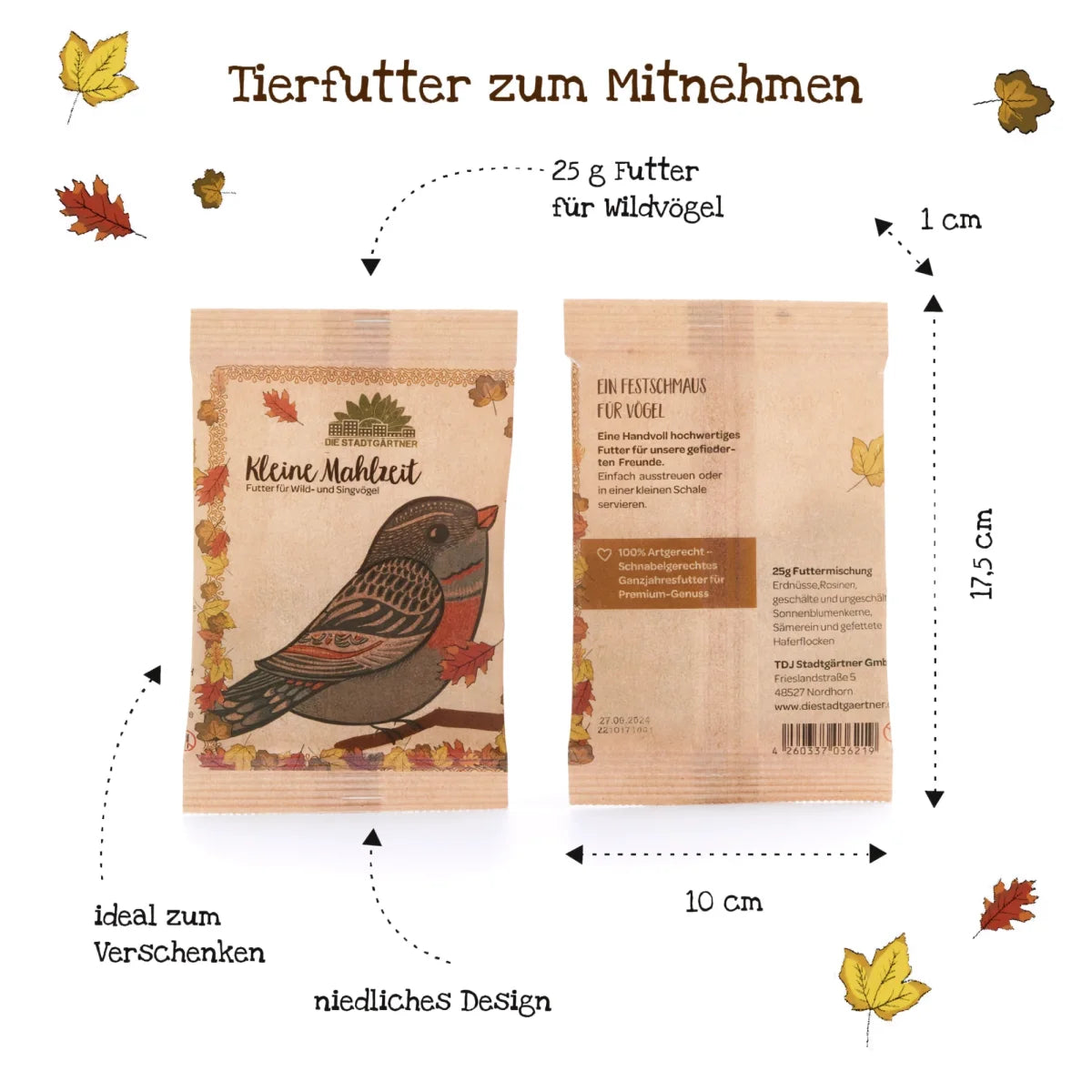 Kleine Mahlzeit Vogelfutter von DIE STADTGÄRTNER