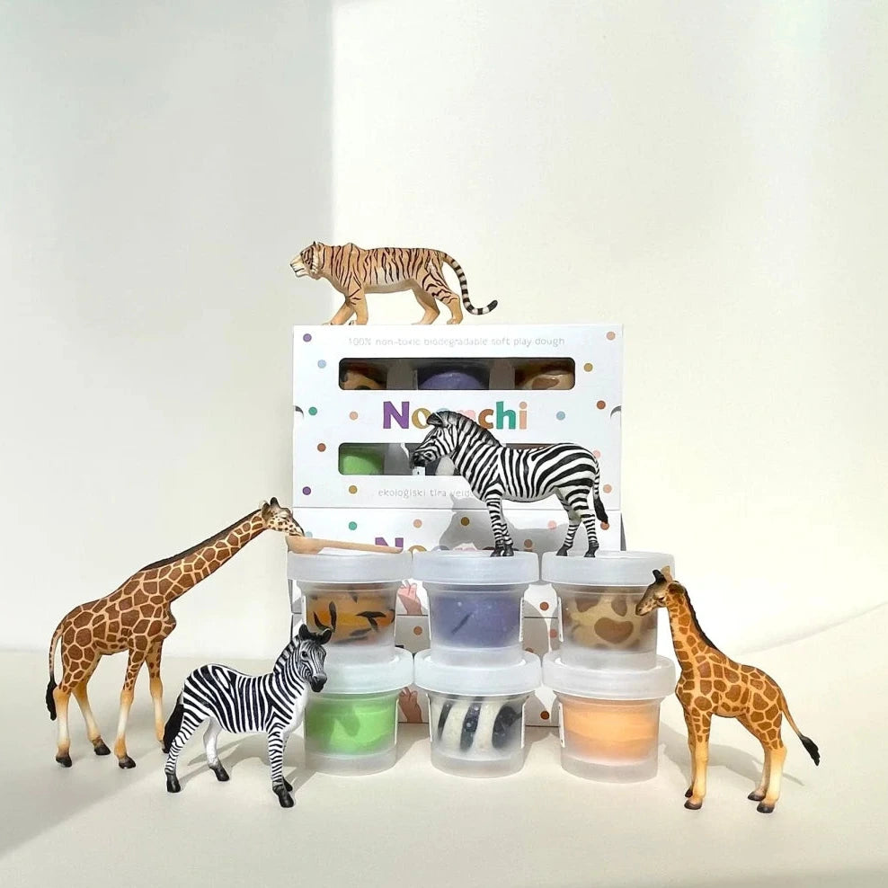 Noonchi Organics Knete Set Animalistic 6 x 100 g – Bild 1