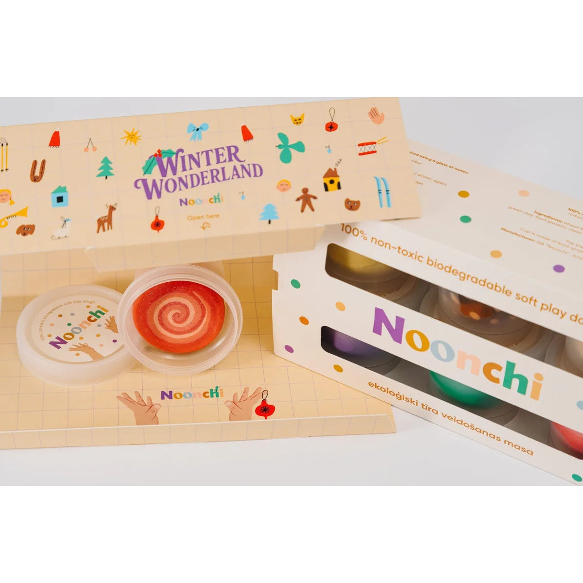 Noonchi Organics Knete Set Winter Wonderland 6 x 100 g – Bild 3
