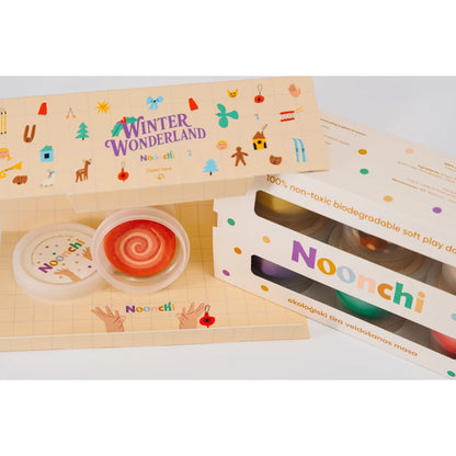 Noonchi Organics Knete Set Winter Wonderland 6 x 100 g – Bild 3