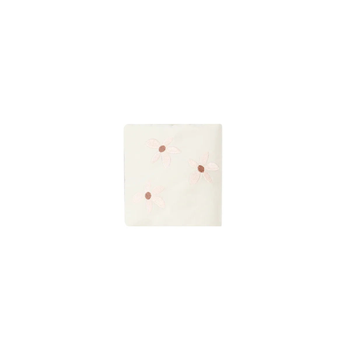 Knisterbuch butterfly mit quadratischem seifenstück in offwhite mit zarten pinken blumen für ökologische baby- & kinderprodukte