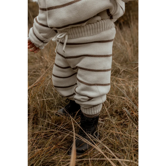 romi. Knit Pants Stripe | Coffee - Hose