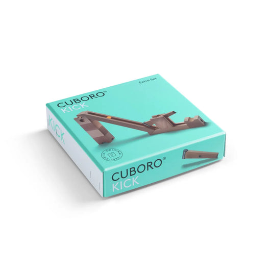 Cuboro Kick Set in Minzgrüner Box mit metallbraunen Komponenten