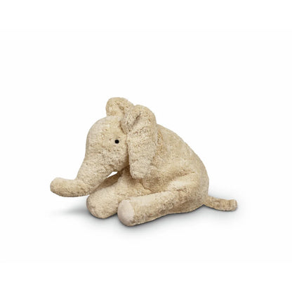 Weiches cremefarbenes Kuscheltier Elefant klein aus Leinen