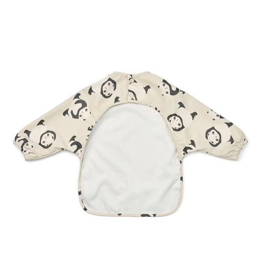 Lätzchen Cape Merle Panda Sandy in Creme mit Panda-Print