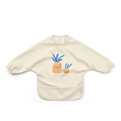 Cremeweißes Lätzchen Cape Merle mit Ananas und Karotte