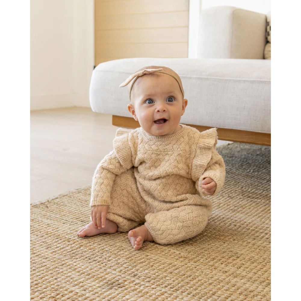 Quincy Mae Langarm Mira Romper | Shell - Romper