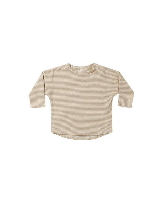 Langarm-Shirt | Latte Micro Stripe - Pullover