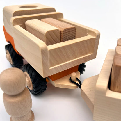 Holzspielzeug Lastwagen ARTHUR mit Anhänger für Kinder, robust und langlebig
