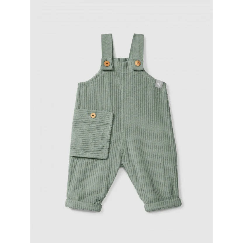 Snug Latzhose Samt in Grün – Ansicht 1