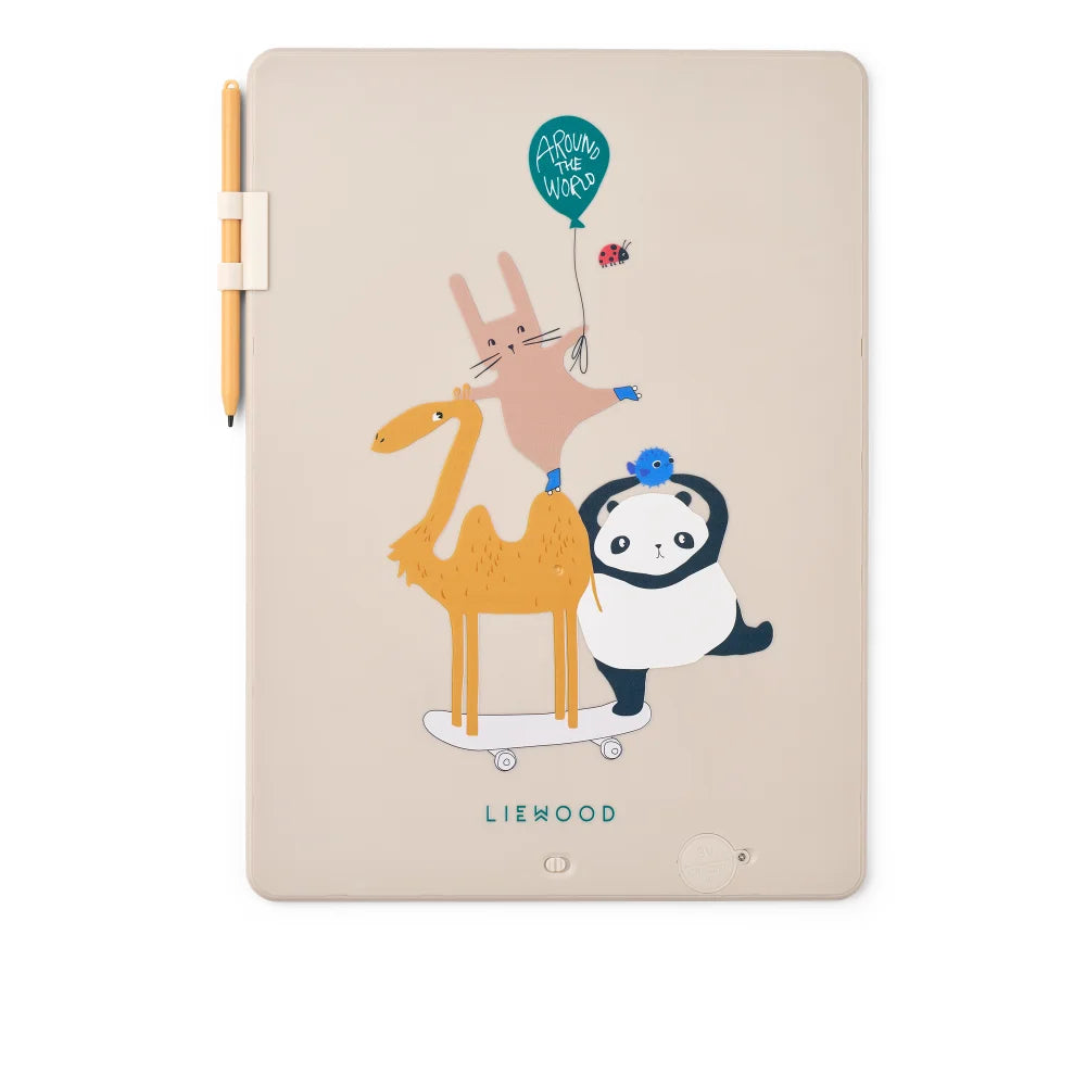 Digitaler Zeichenblock LCD-Zeichentafel Zora mit verspielter Tierillustration