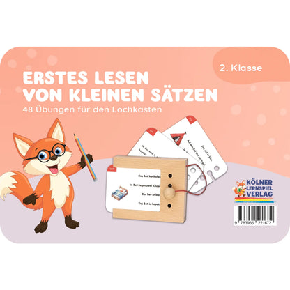 Lochkasten Kartensatz Erstes Lesen von Sätzen vom Kölner Lernspielverlag