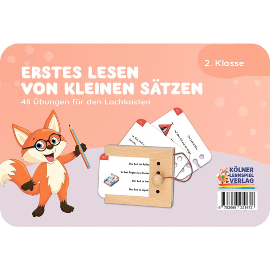 Lochkasten Kartensatz Erstes Lesen von Sätzen vom Kölner Lernspielverlag