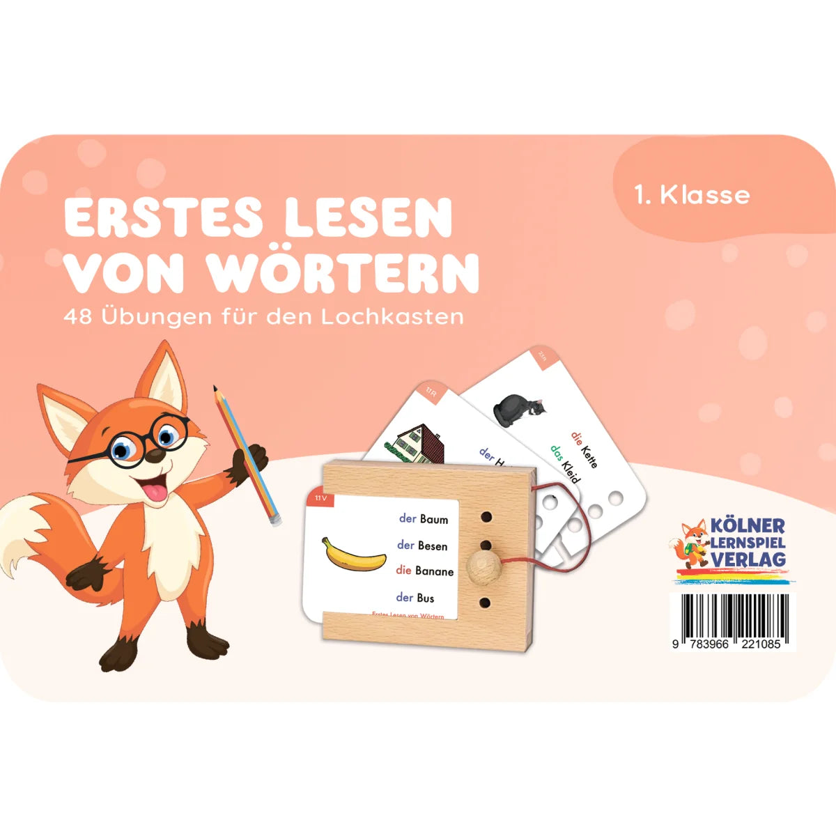 Lochkasten Kartensatz Erstes Lesen von Wörtern vom Kölner Lernspielverlag