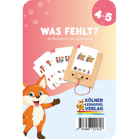 Lochkasten Kartensatz Was fehlt? vom Kölner Lernspielverlag
