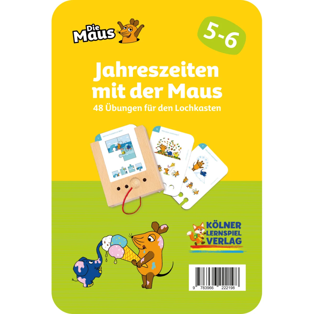 Lochkasten Kartensatz Jahreszeiten mit der Maus vom Kölner Lernspielverlag