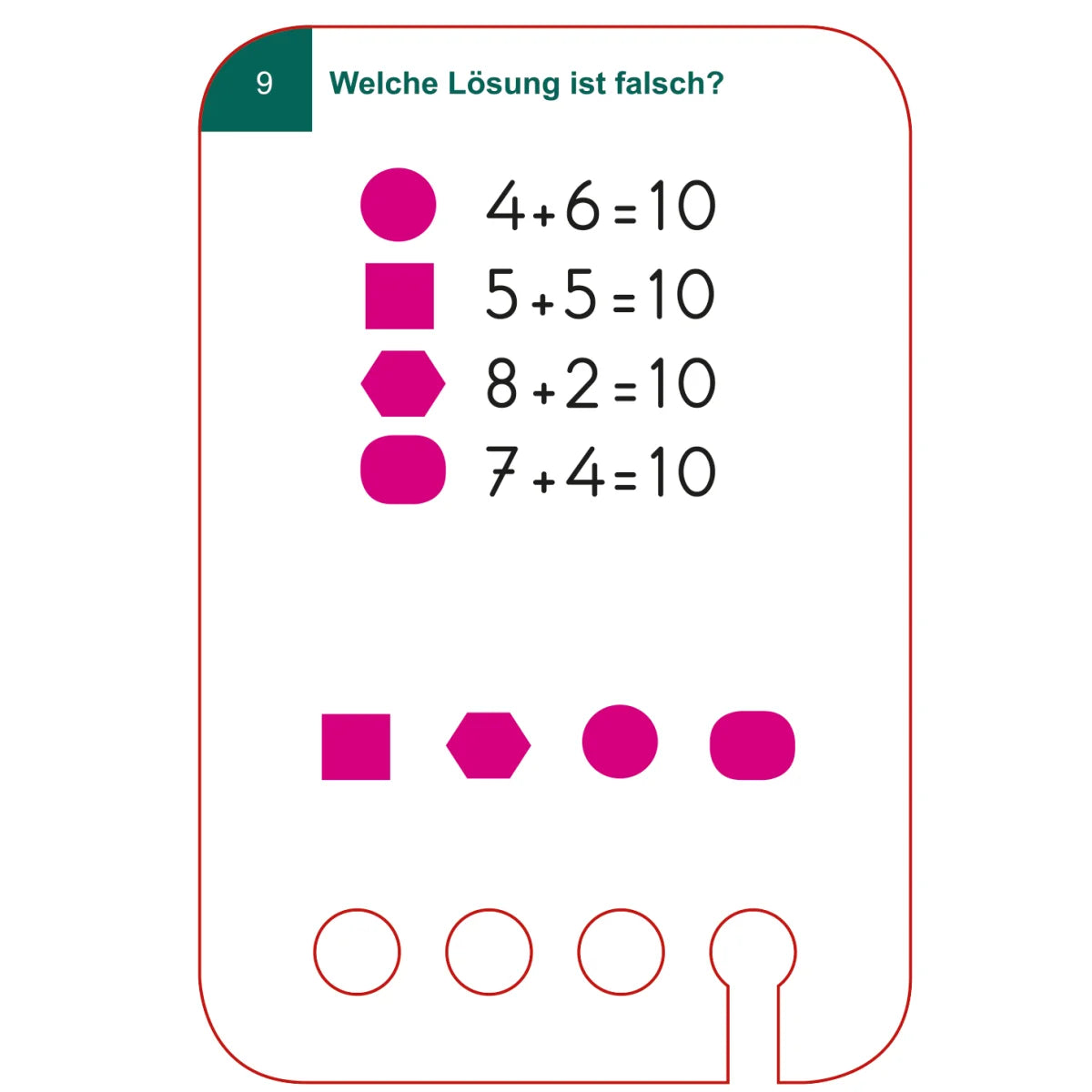 Lochkasten Kartensatz Rechentraining 1 vom Kölner Lernspielverlag - Detailansicht 2