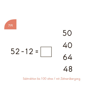 Lochkasten Kartensatz Subtraktion bis 100 vom Kölner Lernspielverlag - Detailansicht 3