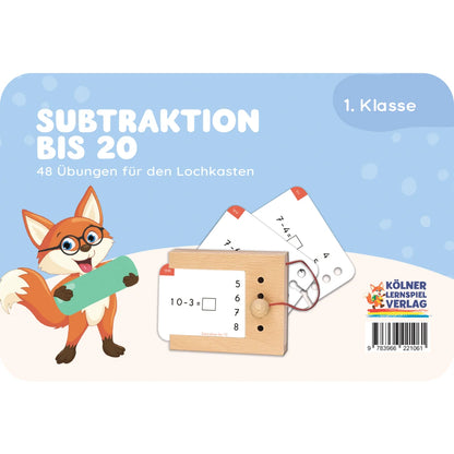 Lochkasten Kartensatz Subtraktion bis 20 vom Kölner Lernspielverlag