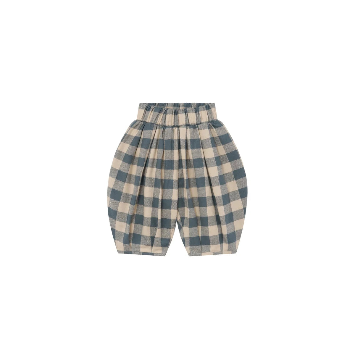 Organic Zoo Lodge Pants Fog Blue Gingham Detail
