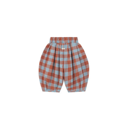 Organic Zoo Lodge Pants Maple Gingham Bund