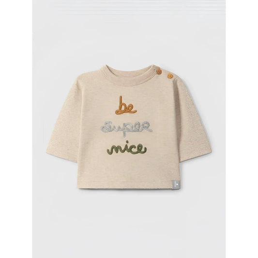 Snug Longsleeve Be super nice in Grün – Ansicht 1