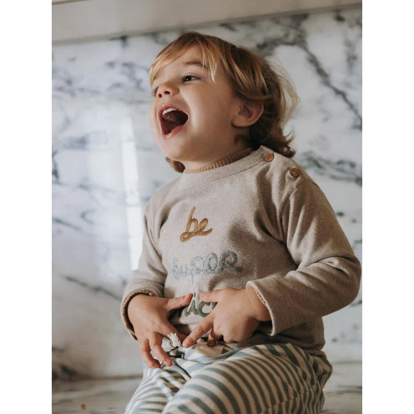 Snug Longsleeve Be super nice in Grün – Ansicht 3