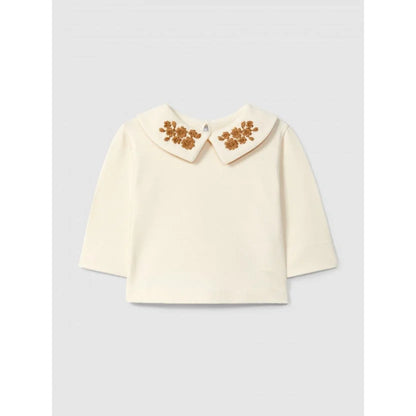 Snug Longsleeve mit Blumenkragen in Almond – Ansicht 1